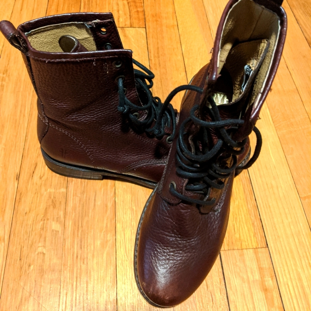 Frye combat boots